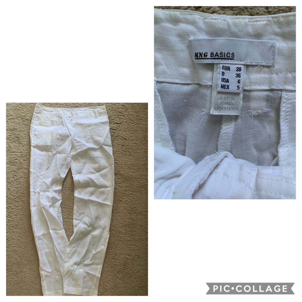 MNG basics white pants